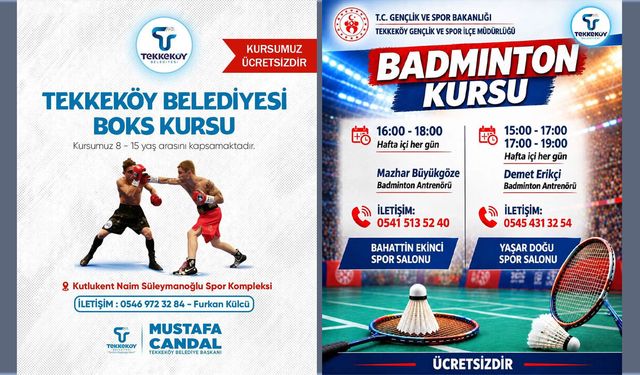 Tekkeköy’de gençler sporla buluşuyor