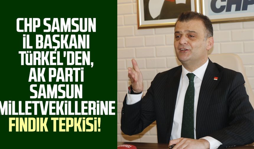 CHP Samsun İl Başkanı Fatih Türkel'den, AK Parti Samsun Milletvekillerine fındık tepkisi!