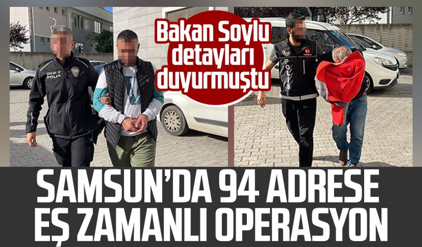 Bakan Soylu detayları duyurmuştu! Samsun'da 'Kökünü Kurutma Operasyonu'