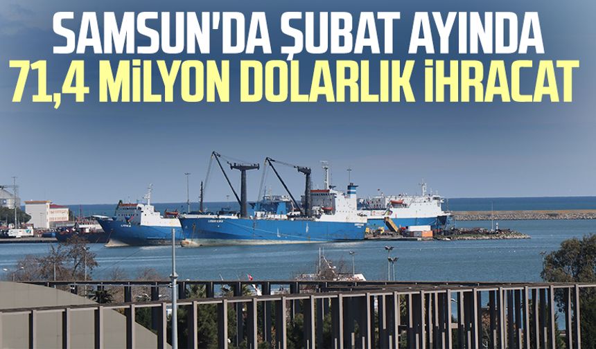 Samsun'da şubat ayında 71,4 milyon dolarlık ihracat