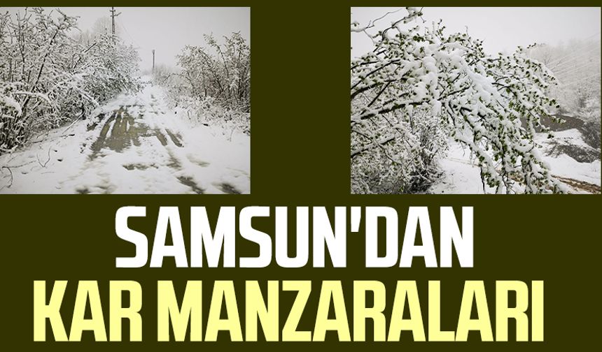 Samsun'dan kar manzaraları