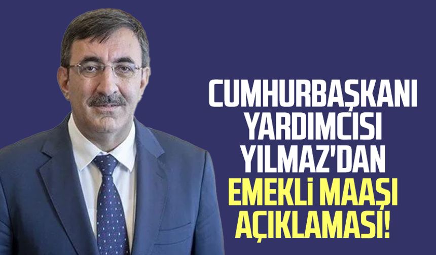 Cumhurbaşkanı Yardımcısı Yılmaz'dan emekli maaşı açıklaması!