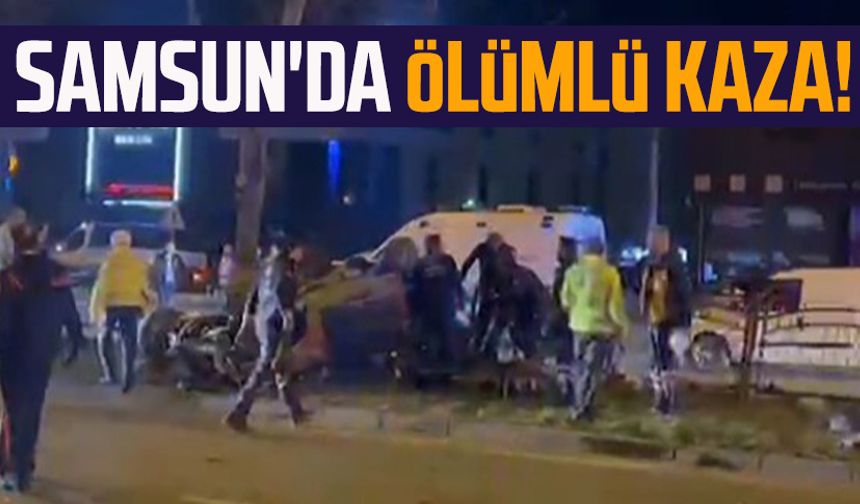 Tekkeköy'de otomobil takla attı: 1 ölü, 3 yaralı