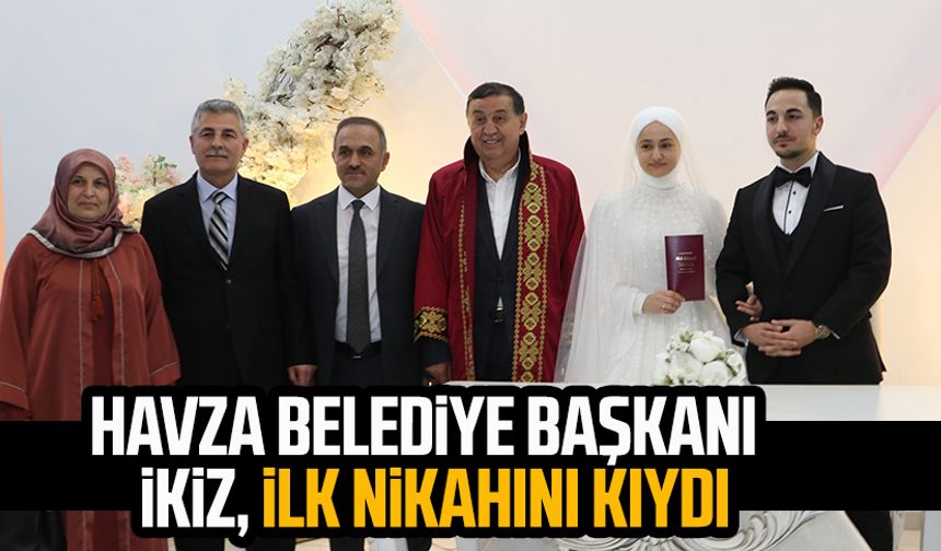 Havza Belediye Başkanı Murat İkiz, ilk nikahını kıydı