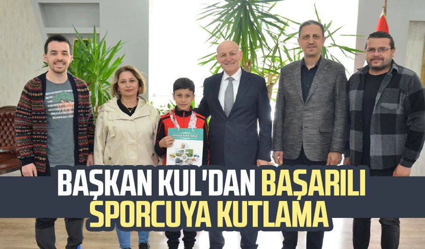 Terme Belediye Başkanı Şenol Kul'dan başarılı sporcuya kutlama