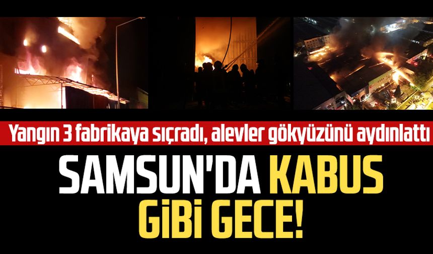 Samsun'da Tekkeköy sanayide yangın! Yangın 3 fabrikaya sıçradı