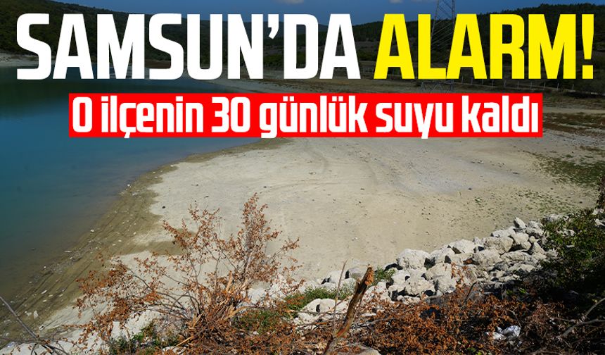 Samsun'un o ilçesinin 30 günlük suyu kaldı! Alarm verildi