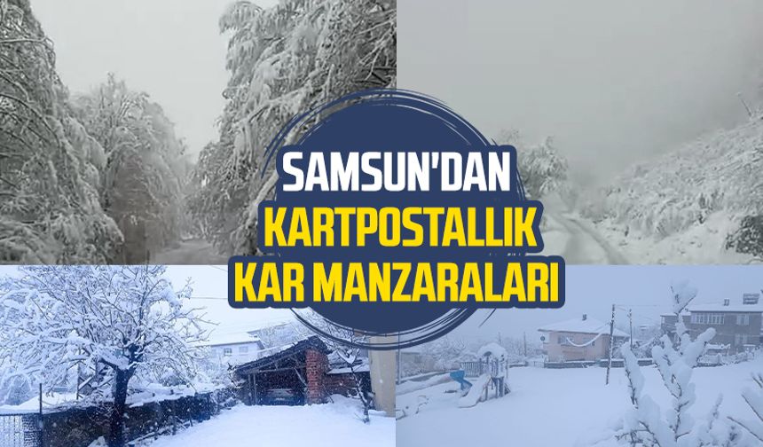 Samsun'dan kartpostallık kar manzaraları