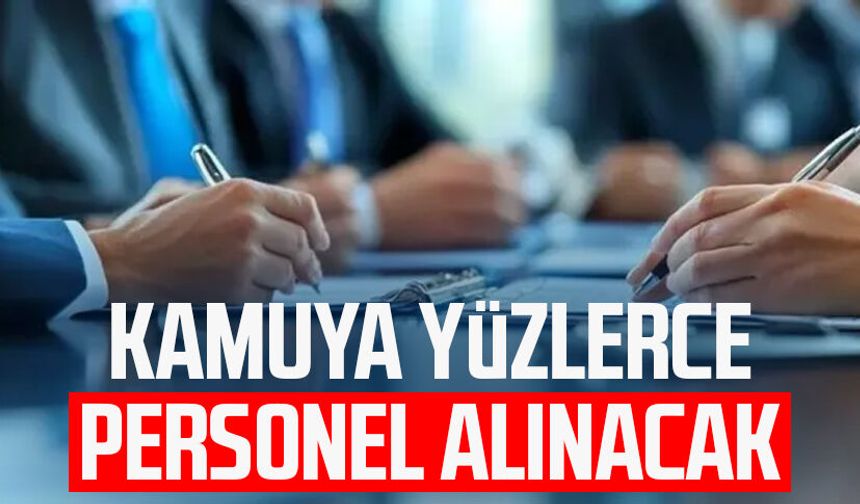 Kamuya yüzlerce personel alınacak