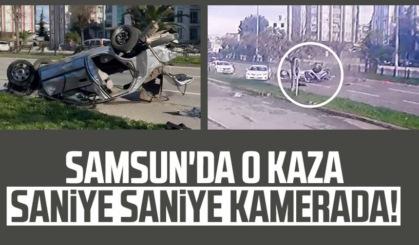 Samsun Körfez'de kaza! O anlar saniye saniye kamerada