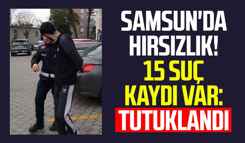 Samsun'da hırsızlık! 15 suç kaydı var: Tutuklandı