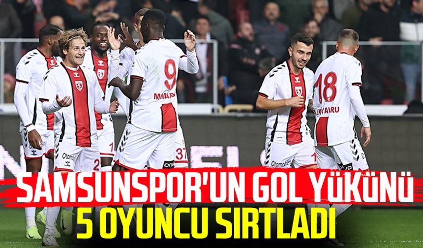 Samsunspor'un gol yükünü 5 oyuncu sırtladı