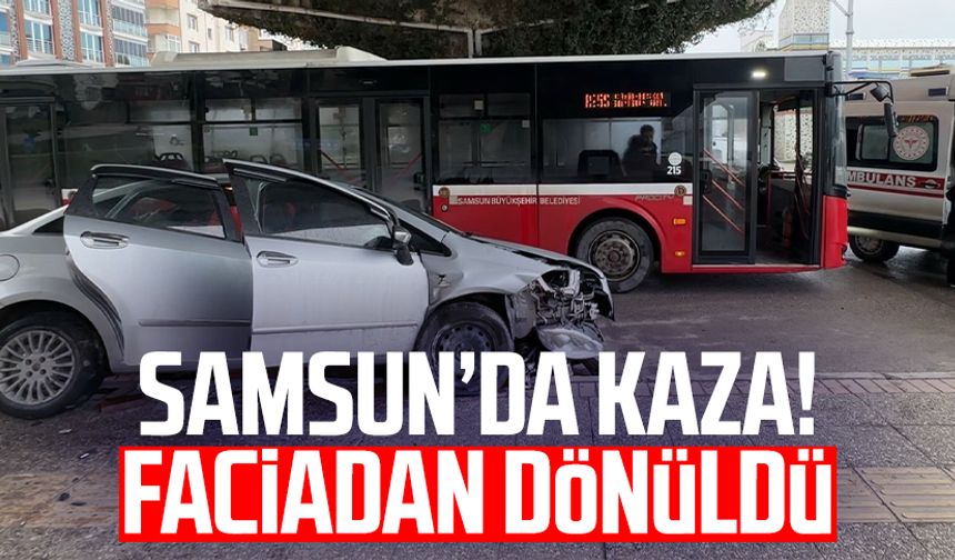 Samsun Canik'te kaza! Faciadan dönüldü