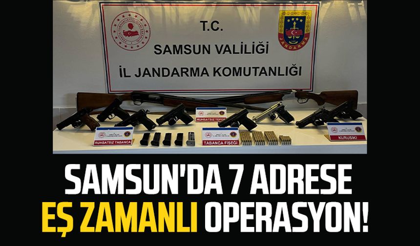 Samsun'da 7 adrese eş zamanlı operasyon!