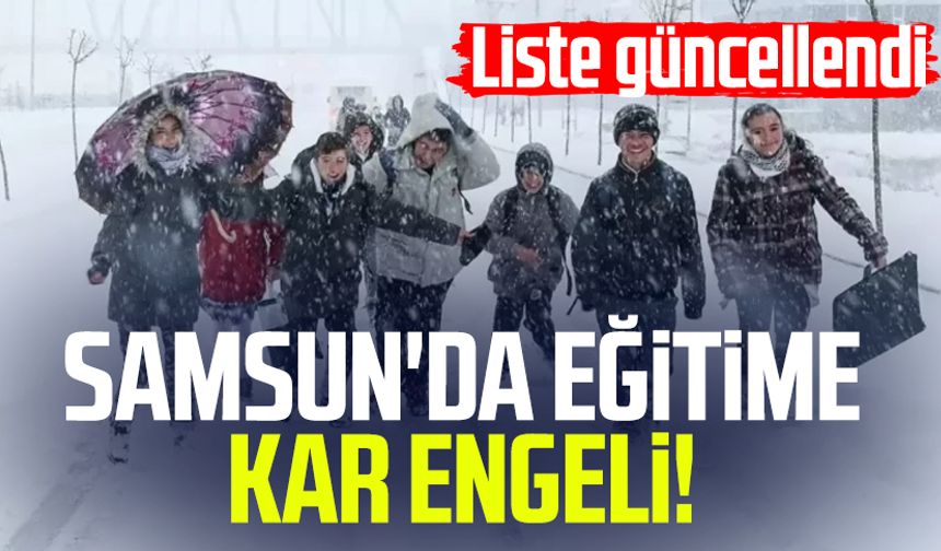 Samsun'da eğitime kar engeli: Liste güncellendi!