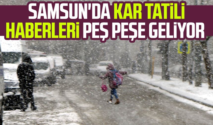 Samsun'da eğitime kar engeli: O ilçelerde okullar tatil