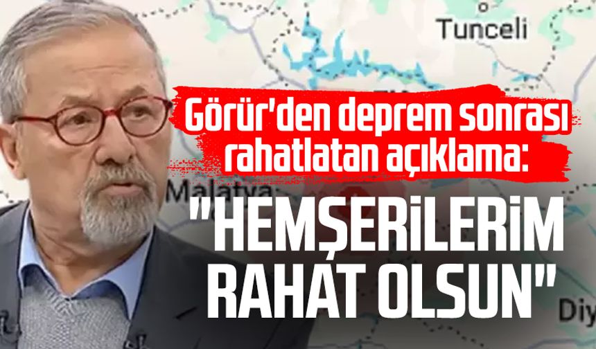 Naci Görür'den deprem sonrası rahatlatan açıklama: "Hemşerilerim rahat olsun"