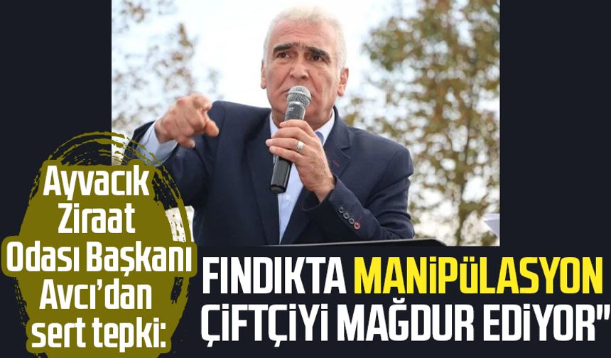 Ayvacık Ziraat Odası Başkanı Erdal Avcı’dan sert tepki