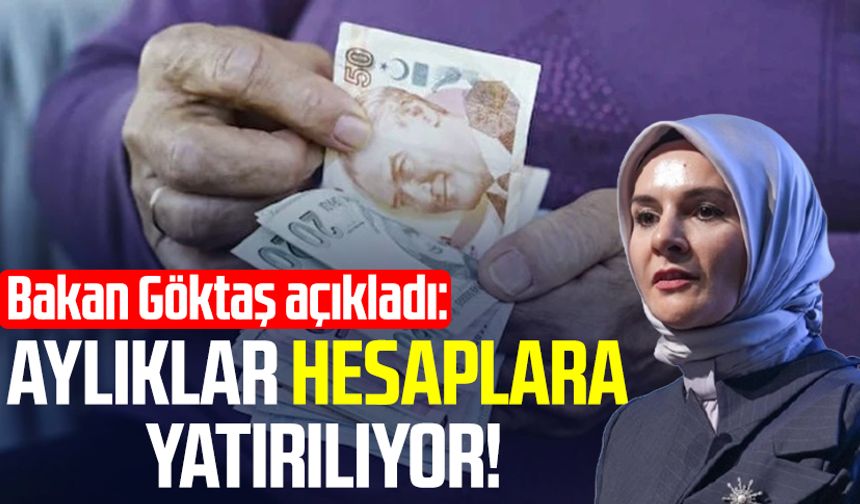 Bakan Göktaş açıkladı: Aylıklar hesaplara yatırılıyor!