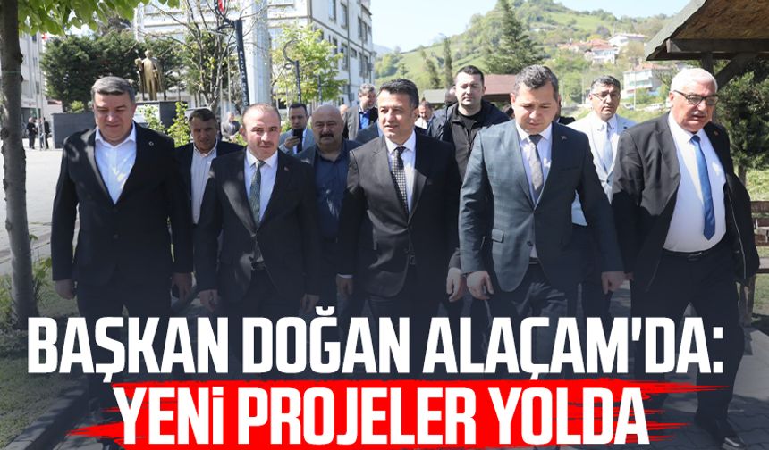 Başkan Halit Doğan Alaçam'da: Yeni projeler yolda