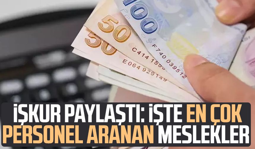 İŞKUR paylaştı: İşte en çok personel aranan meslekler
