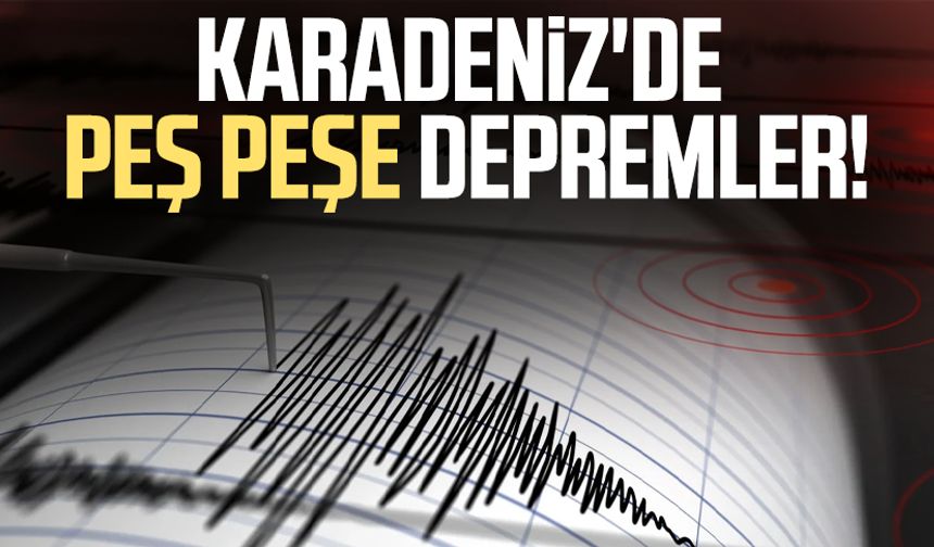 Karadeniz'de peş peşe depremler! İki şehir sallandı