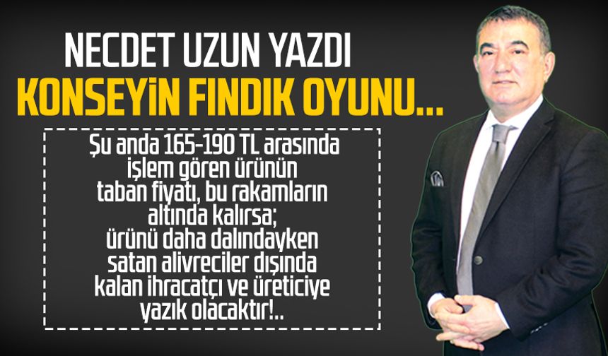 Necdet Uzun yazdı: Konseyin fındık oyunu...