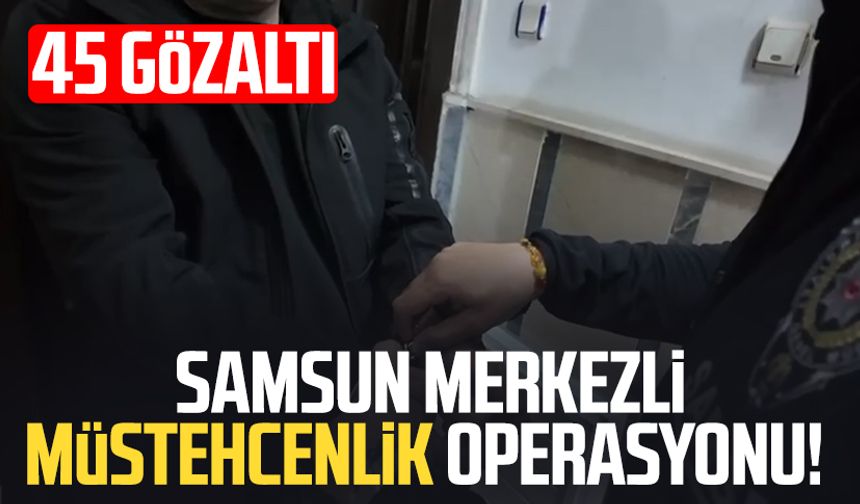 Samsun merkezli müstehcenlik operasyonu: 45 gözaltı