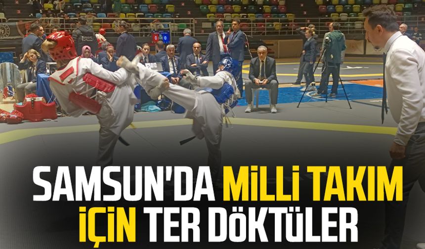 Samsun'da milli takım için ter döktüler