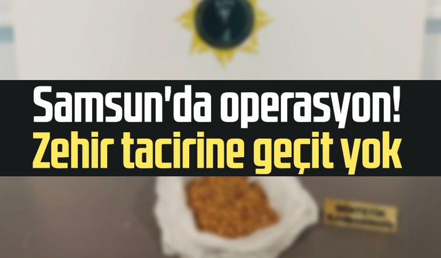 Samsun'da operasyon! Zehir tacirine geçit yok