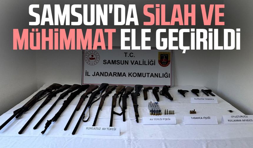 Samsun'da silah ve mühimmat ele geçirildi