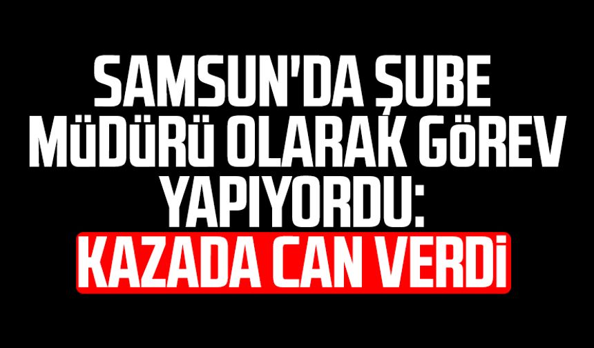 Samsun'da şube müdürü olarak görev yapıyordu: Halil Ede kazada can verdi
