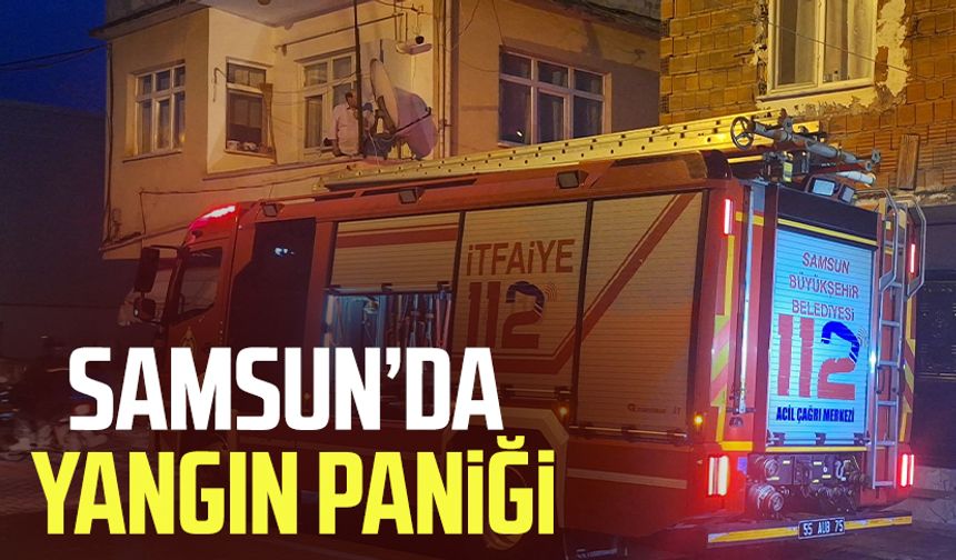 Samsun Bafra'da tek katlı evde yangın paniği!