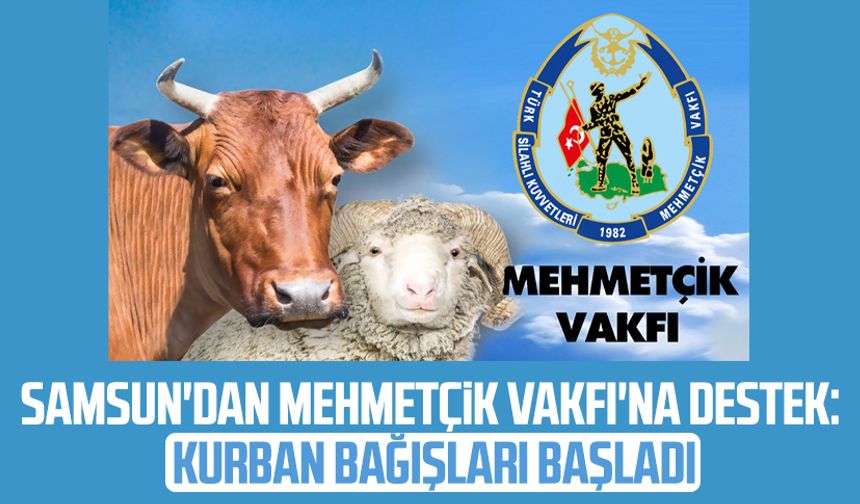Samsun'dan Mehmetçik Vakfı'na destek: Kurban bağışları başladı