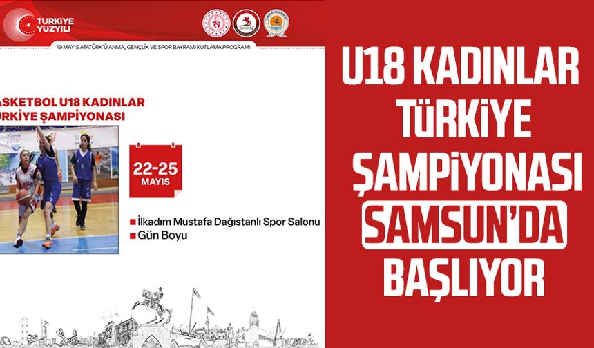 U18 Kadınlar Türkiye şampiyonası Samsun’da başlıyor