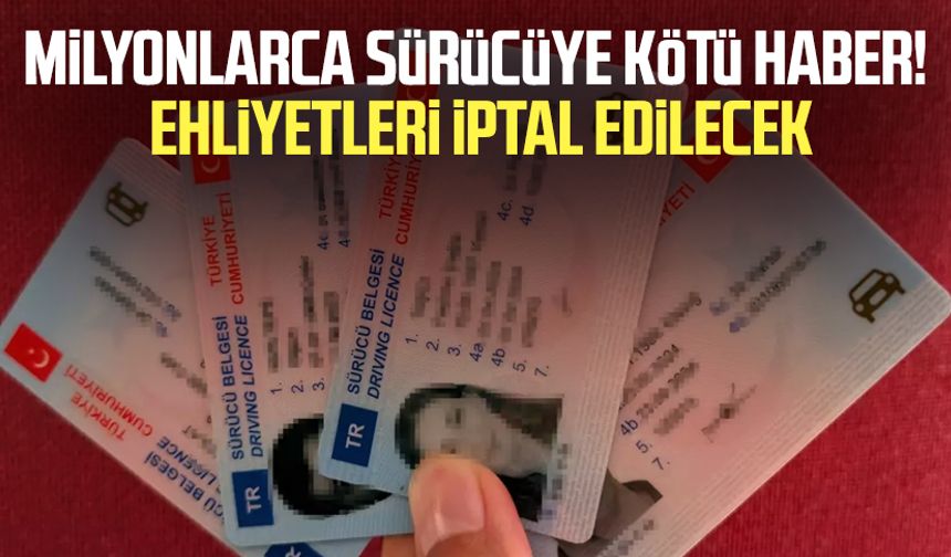 Milyonlarca sürücünün ehliyeti tehlikede!