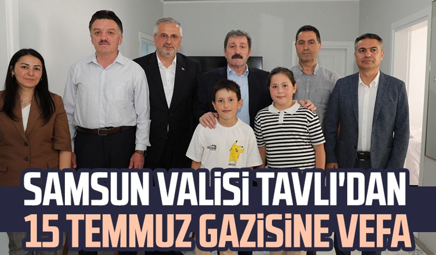 Samsun Valisi Orhan Tavlı'dan 15 Temmuz Gazisi Turan Ay'a anlamlı ziyaret