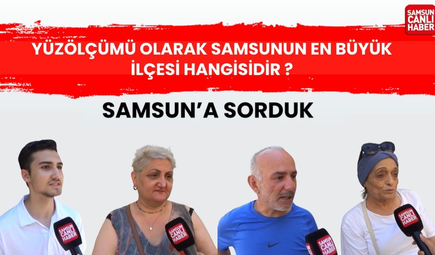 Samsun'a sorduk: Yüz ölçümü olarak Samsun'un en büyük ilçesi hangisidir?