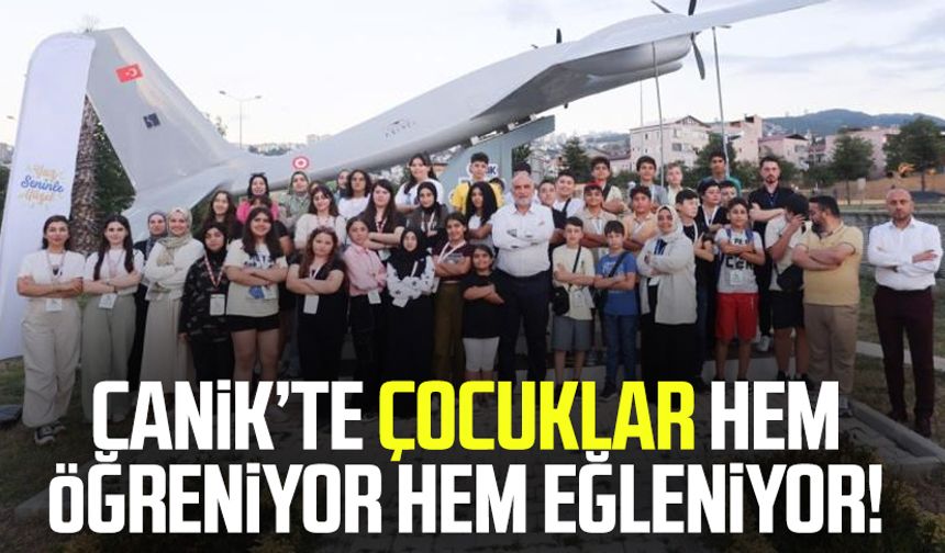 Çocuklar Canik’te hem öğreniyor hem eğleniyor!