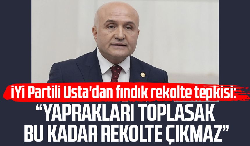İYİ Partili Erhan Usta'dan fındık rekolte tepkisi!
