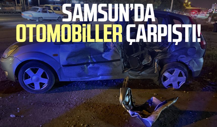 Samsun Tekkeköy'de otomobiller çarpıştı!