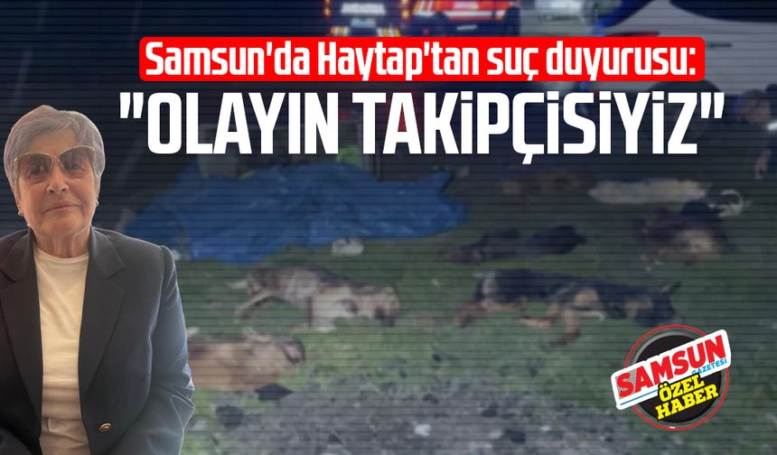 Samsun'da Haytap'tan suç duyurusu: "Olayın takipçisiyiz"