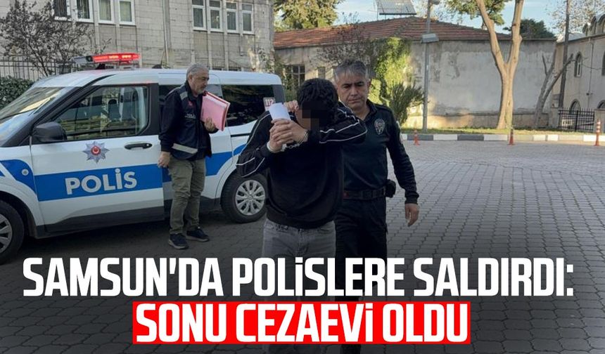 Samsun'da polislere saldırdı: Sonu cezaevi oldu