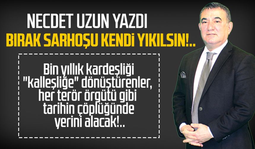 Necdet Uzun yazdı: Bırak sarhoşu kendi yıkılsın!..