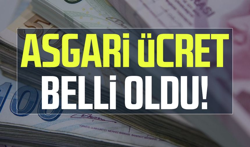 Yeni asgari ücret açıklandı!