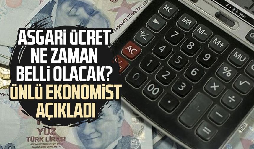 Asgari ücret ne zaman belli olacak? Ünlü ekonomist açıkladı