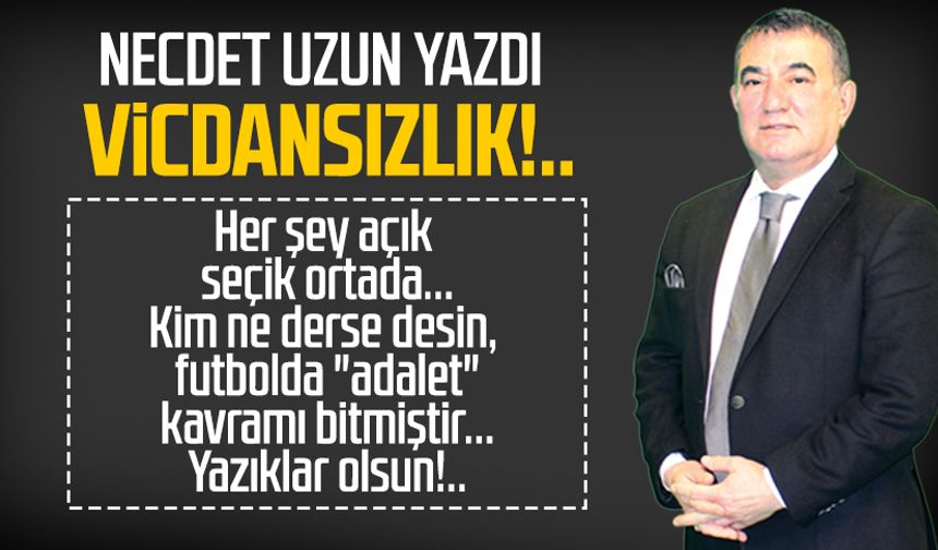 Necdet Uzun yazdı: Vicdansızlık!..