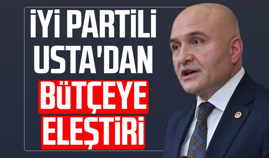 İYİ Partili Erhan Usta'dan bütçeye eleştiri