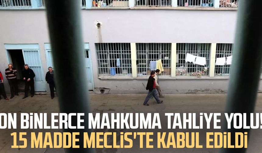 On binlerce mahkuma tahliye yolu! 15 madde Meclis'te kabul edildi