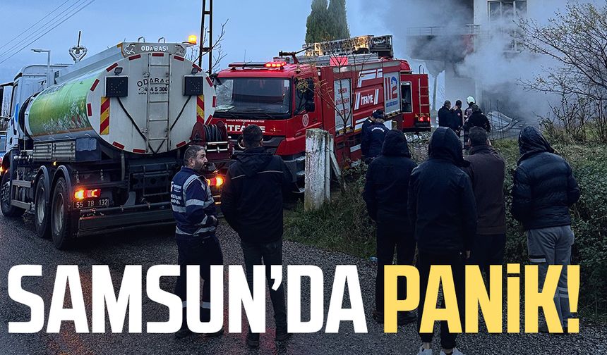 Samsun Tekkeköy'de yangın paniği!